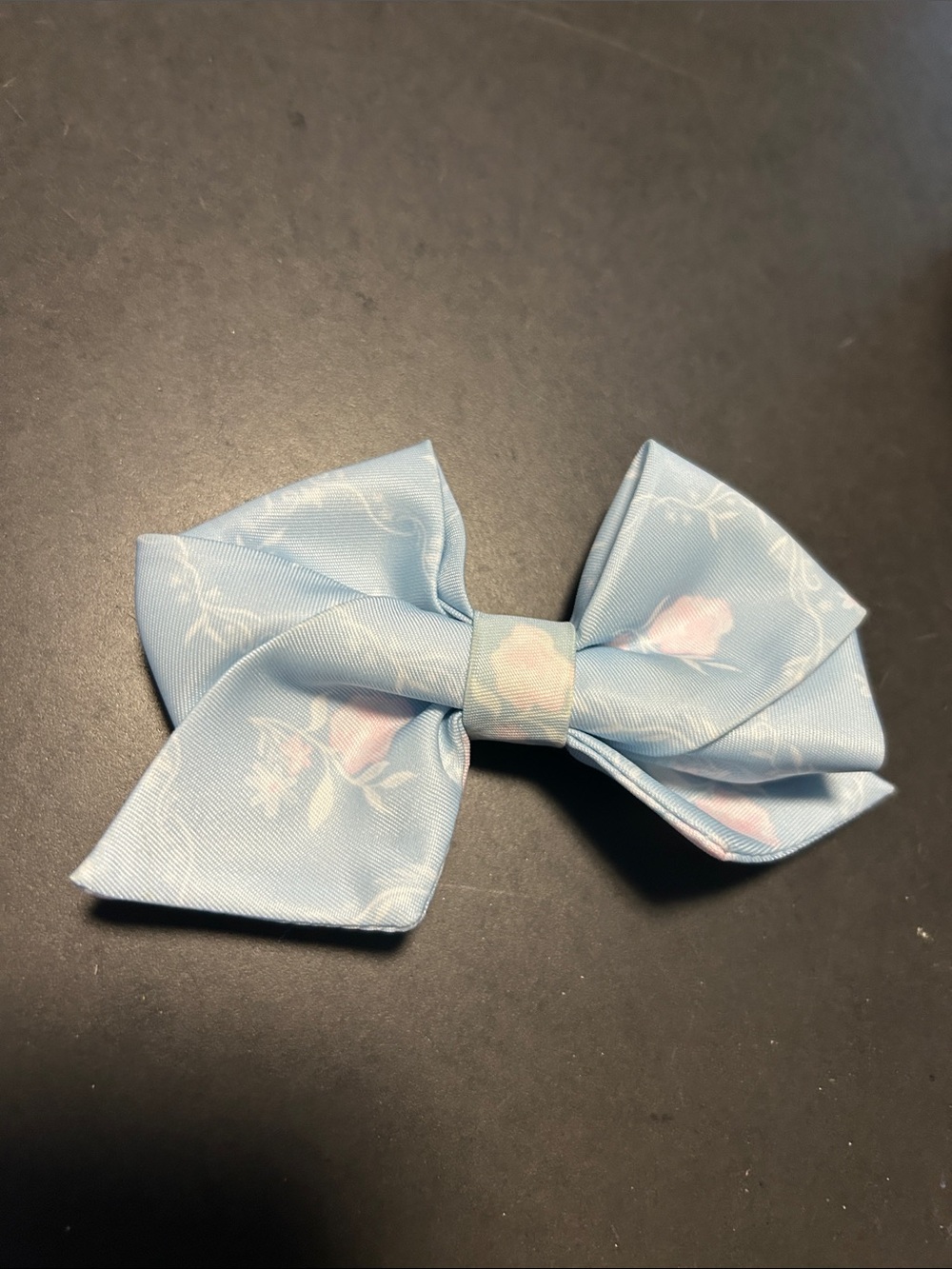 Stoney Clover Lane Light Blue Floral Bow Hair Clip large size